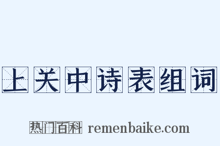 上关中诗表组词是什么意思的图片